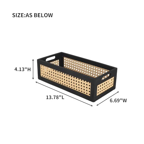 Wood-Storage-Basket-Small-Rattan-Storage-Box-with-Handles-for-Shelf-Office-Desk Wood Storage Basket Small Rattan Storage Box with Handles for Shelf Office Desk