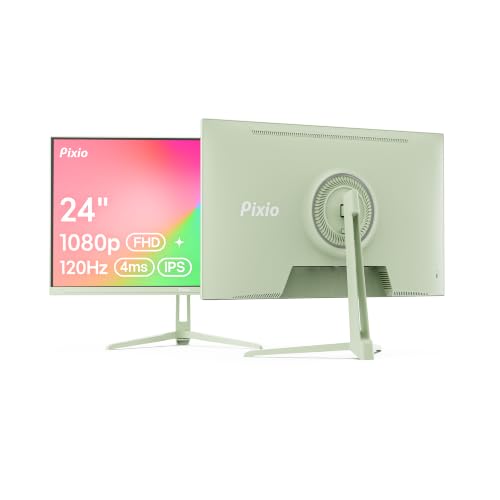 Image of Pixio PX246 Wave Mint Green 24 inch 120Hz Refresh Rate FHD 1080p Resolution IPS Panel 4ms GTG Response Time Gaming Monitor with Adaptive Sync