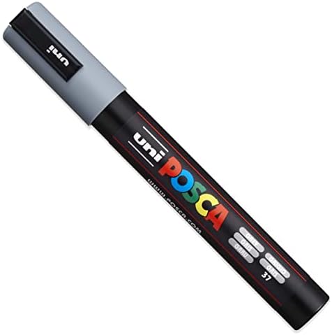 POSCA PC-5M Paint Marker Art Pens - 1.8-2.5mm  Grey Tones Set of 4 Pens in Wallet