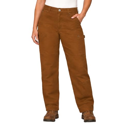 Women's Flex DuraTech Straight Fit Pants, Brown Duck, 6 RG - image 1