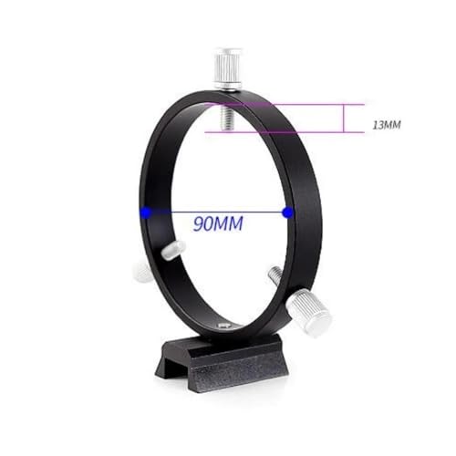 Anillo guía astronómico de 90 mm contra vibraciones en telescopios con 4 tornillos y placa 4