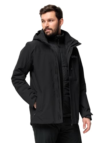 Jack Wolfskin Herren Romberg 3-in-1 M Jacket, Schwarz, S EU