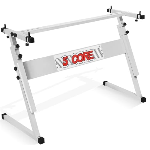 5 CORE Keyboard Stand Z Style Height Adjustable Sturdy Piano Riser Lift Holder Stands