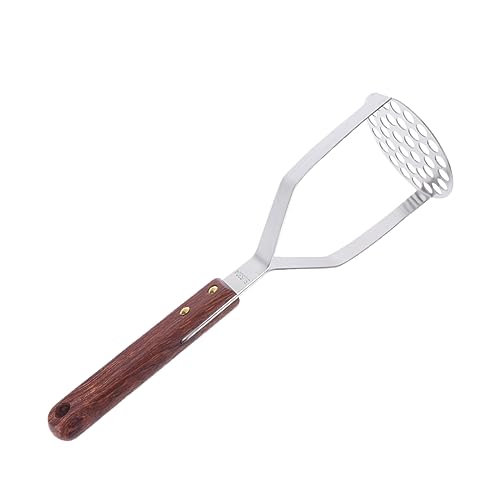 Kartoffelstampfer, Karottenpresser Kartoffelstampfer Edelstahl Holzreis (Color : As Shown, Size : Mx3pcs)