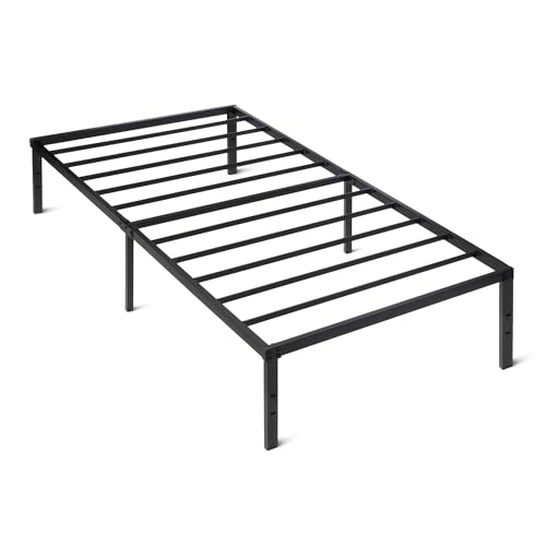 Amazon Basics Metal Bed Frame Non-Foldable Platform Bed Easy Assembly Twin 39W x 75L x 14H in Black