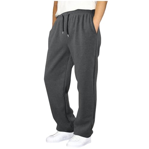 Genérico Pantalón Jogging Garcon Jogging Baggy Niño Fitness Gym Pant Cordón de ajuste cómodo Chandal Foot Niño Pantalones Baggy Garcon para niño, A-gris oscuro., 13-14 años
