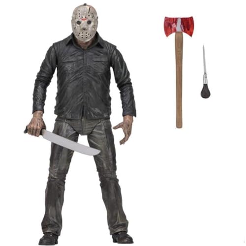 Zhongkaihua Jason Voorhees - Figura de acción de Jason Voorhees (18 cm), diseño de PVC, decoración navideña, hogar, oficina, colección de cumpleaños, decoración de Halloween, regalo para adultos