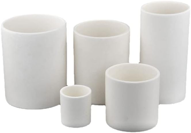 1pcs Lab 5ml to 1000ml Cylindrical Corundum Crucible 99% Alumina Ash Crucible High Temperature Resistance 1600 Degrees (Size : 1000ml)