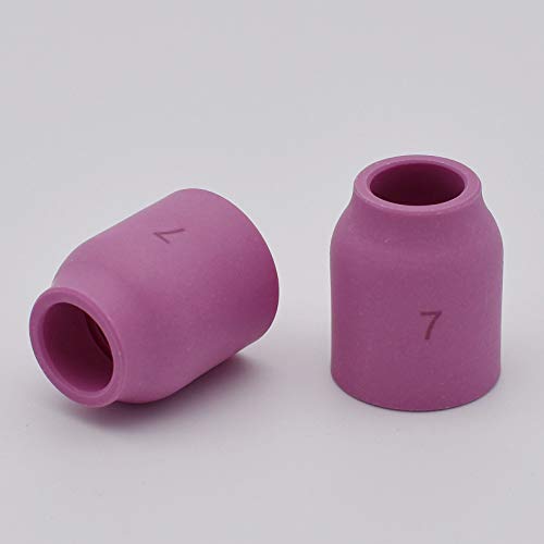Image of 10PK TIG Gas Lens Alumina Nozzle 53N61 7# 7 /16 inch For SR WP 9 /20 & 17 /18 /26 | 10PK TIG Gas Lens Alumina Nozzle Ceramic Cup 53N61 7# 7 /16 inch For PTA SR DB WP 9 /20 & PTA SR DB WP 17 /18 /26 TIG Welding Torch