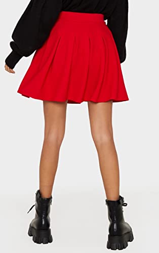 Image of Mehrang Spandex Women's Classic Stretchy All Time Trendy Skater Skirt with Attached Inner Shorts and Flared Inskirt