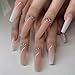 Vivace 2Pack Natural/Clear Half Moon 102 Acrylic False Fake Nail Tips (Total 204Tips) 10Sizes For Nail Salon Nail Shop (Half Moon)