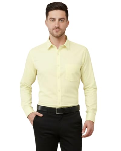 Image of SaintX Men's Formal Shirt with Pocket | Oxford Weave Cotton Rich Premium Fabric | Smart Fit | Full Sleeve | Everyday Summer Essential | Available in Plus Sizes