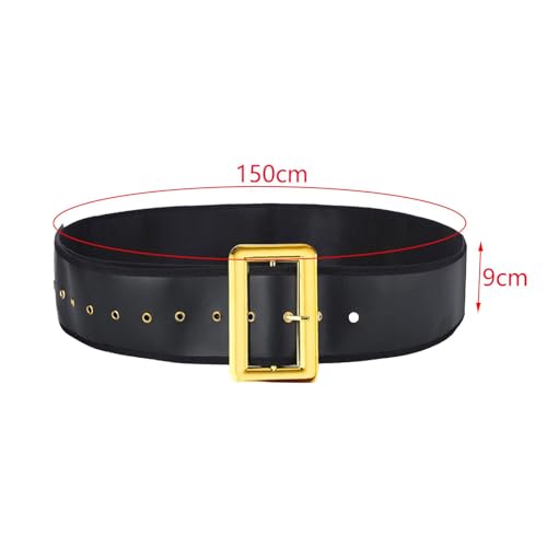 Santa Claus Belt Christmas Santa Belt Wide Xmas Belt Elf Belt Decor PU Leather Waist Belt for Halloween Christmas Fancy Dress3
