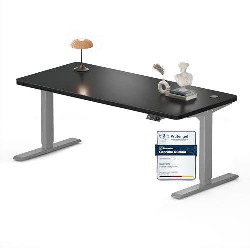MAIDeSITe Höhenverstellbarer Schreibtisch (160x80cm), Höhenverstellbar Stehtisch Elektrisch, Energieeffizient‌ Flüsterleiser Dualmotor Traglast 160kg Mit Kollisionsschutz Funktion - S2 Pro 1