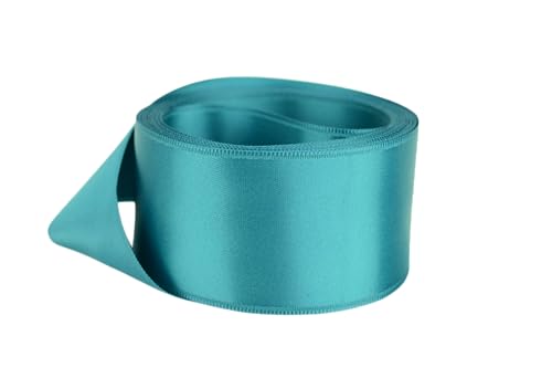 Image of Ribbon Bazaar Double Faced Satin - Premium Gloss Finish - 100% Polyester Ribbon for Gift Wrapping, Crafts, Scrapbooking, Hair Bow, Decorating & More - 5 /8 inch Oasis 50yd Spool