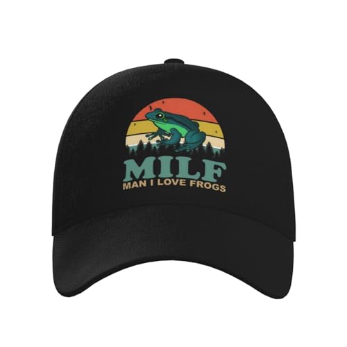 Milf Man I Love Frogs Baseball Hats for Men and Women - Classic Adjustable Hats2