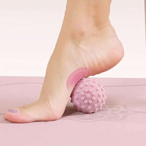 Image of WOVTE Massage Lacrosse Ball Set for Sore Muscles, Shoulders, Neck, Back, Foot, Body, Deep Tissue, Trigger Point, Muscle Knots, Yoga and Myofascial Release