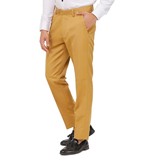 Image of KUNDAN Slim Fit Men Polyester Viscose Blend Trousers