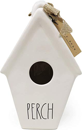 Perch céramique Rae Dunn idée cadeau maison toit incliné oiseau - 4