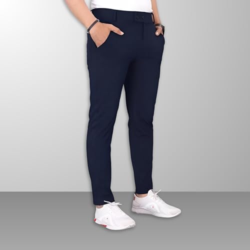 Image of Men's Lycra Blend Comfortable Slim Fit Trousers | Men's Regular Trouser | Men's Trousers for Office | Trouser for Men | Formal Pants for Men