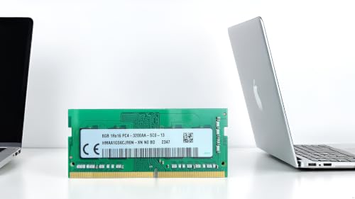 Image of 8GB DDR4 3200MHz Laptop RAM for SK hynix SODIMM PC4-25600 1Rx16 Single Rank (4 IC Chip) 260-Pin 1.2V CL22 Notebook Memory Module Upgrade (HMAA1GS6CJR6N-XN)