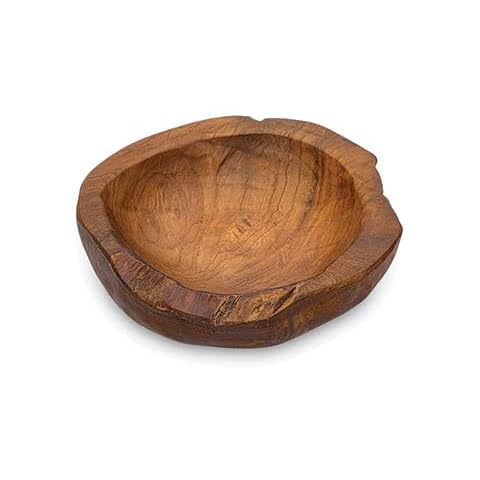 Wooden Rustic Round Table Bowl Mini - 18cm Dia Cover