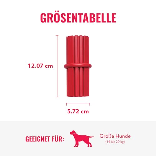 KONG Dental Stick - Für die Zahnpflege von Hunden - Befüllbares Kauspielzeug - Reinigt Zähne & Zahnfleisch - Hergestellt aus strapazierfähigem Naturkautschuk - Für Große Hunde