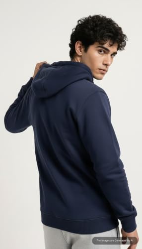 Image of FYLTR Men's Graphic Printed Fleece Hooded Sweatshirt with Kangaroo Pocket | Full Sleeve Pullover Hoodie for Medium to Heavy Winter