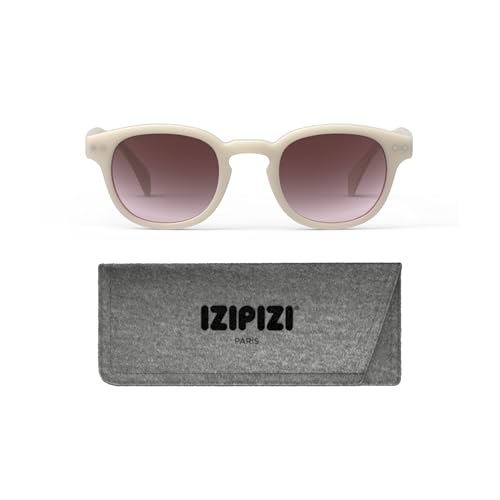 Image of IZIPIZI SUN #C Sunglasses Men & Women - Pantos with Biobased Frame, Anti-Scratch Grey Lenses, 100% UV Category 3 Protection