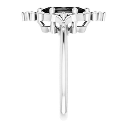 2.00 CT Vintage Marquise Shape Black Onyx Engagement Rings for Women,Solitaire Art Deco Onyx Promise Ring For Her, Black VVS1 Wedding Ring3