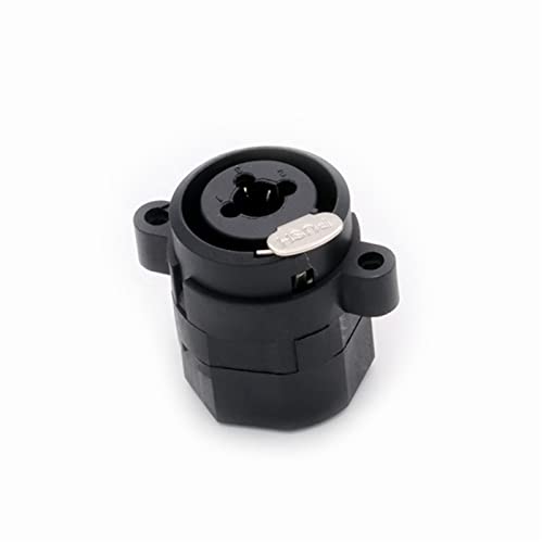Conector XLR de 3 pines dual con jack 6.35mm para panel de audio 4