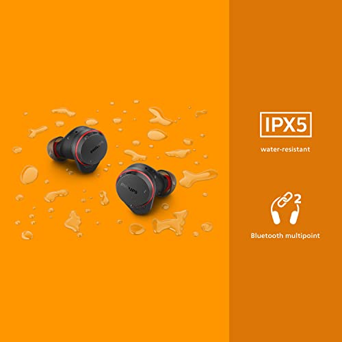 Image of Philips GO A7507 Wireless Sports Headphones with Noise Canceling Pro (ANC), Bluetooth Multipoint and Bone Conduction Microphones for Crystal-Clear Calls, Black