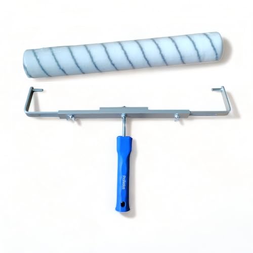 Profesius Rouleau de revêtement de sol de 50 cm - Grande surface + étrier de réglage - Rouleau de sol pour revêtement et sols industriels