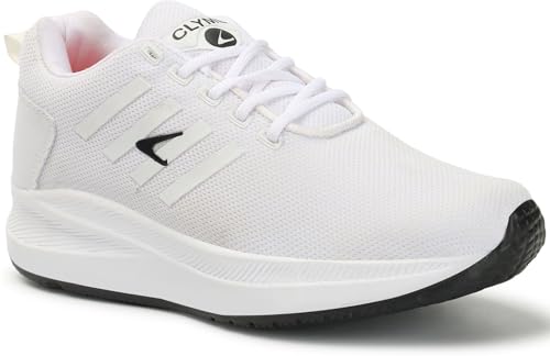 CLYMB Jimmy White Mesh Running Shoes - Image 2