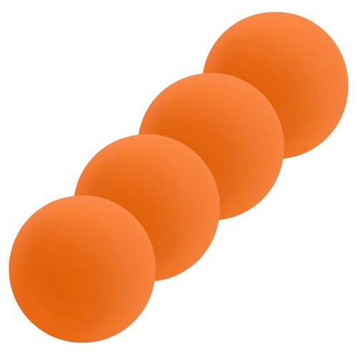 Gogogmee 4 Pcs High Elasticity Squash Training Balls Bouncy Reaction Balls for Adults for Coordination and Speed Improvement for Practice and Competition Orange