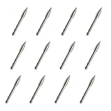 KURUGEILI 12 Pcs Archery Field Points 80/100/120 Grain Stainless Steel Practice Arrow Tips Insert Points Archery Bullet Points for ID 4.2mm Arrow Shaft