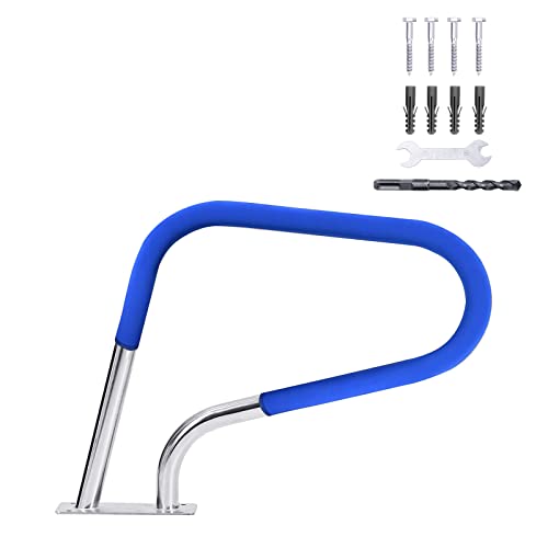 Pool Rail 30"x 22" 304 Stainless Steel 250LBS Load Capacity Silver Rustproof Pool Handrail for Swimming Pool with Blue Grip Cover & Accessories by Towallmark - Used condition - US$50.68