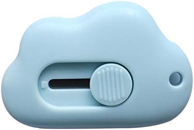 QAQE Mini Cloud Portable Box Cutter,Retractable Utility Knife, DIY Small Retractable Blue One-size
