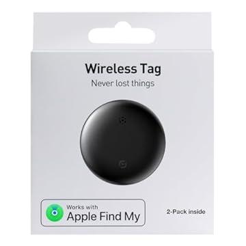 Air Tags-Pacote com 2: rastreador inteligente, localizador de itens funciona com o aplicativo Apple Find My (apenas iOS), localizador de etiquetas de rastreador para chaves, bagagem, bolsa, mochila