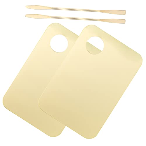 VICASKY 2-Piece Acrylic Makeup Palette Set Mixing Tray Spatula for Pigment Blending