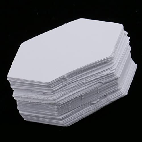Plantillas hexagonales de papel para patchwork y acolchado de costura, pack de 200 piezas 6