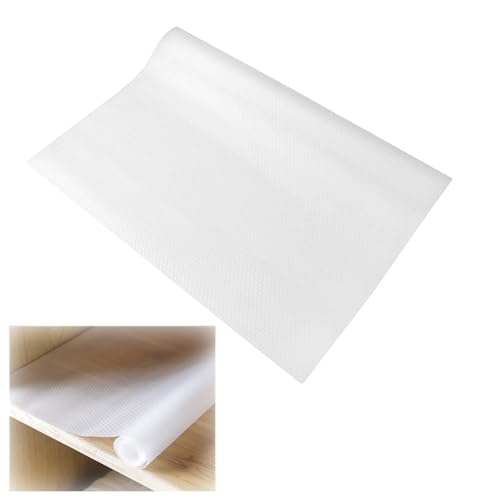 Aquafix 食器棚シート EVA製 シェルフライナー キッチンシート 保護シート 保護マット 家具保護 滑り止め 防虫 抗菌 防カビ 耐熱 防湿 防油 収納シート 食器棚/引き出し/キッチンに/冷蔵庫/本棚マット適用 凸型ストライプ(透明 30x600cm)