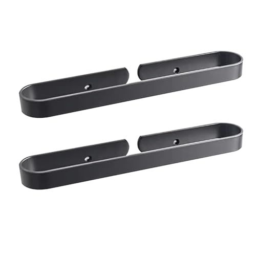 Toalleros de aluminio acabado negro mate modelo C pack de dos barras de 30 cm 2