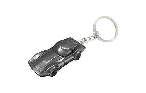 Porte-clés de voiture classique avec effet étain Corvette circa 1979 ref35