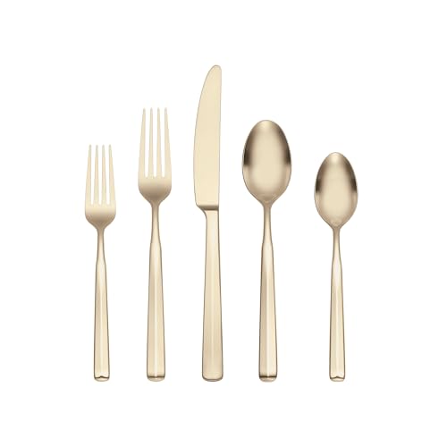 Oneida 897336 Ryder Satin Champagne 20-Piece Flatware Set