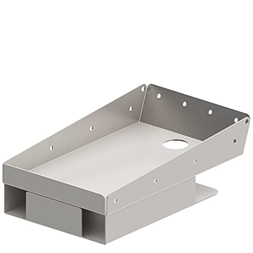 Image of Stainless Steel Printer Tray (for POS and KDS Printer, Point of Sale and Kitchen Display, Mounts to Wall or Shelf Edge) (Storage Compartment)