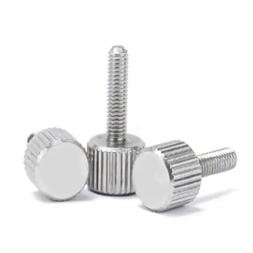 5-10pcsM2 M2.5 M3 M4 M5 M6 Black Steel / 304 Stainless Steel Thumb Screw Plain Type Metric Knurled Head Manual Adjustment Screws