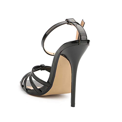 MAIERNISI JESSI Unisex Men's Women's Corss Strap Ankle Buckle Stiletto High Heels Sandals2