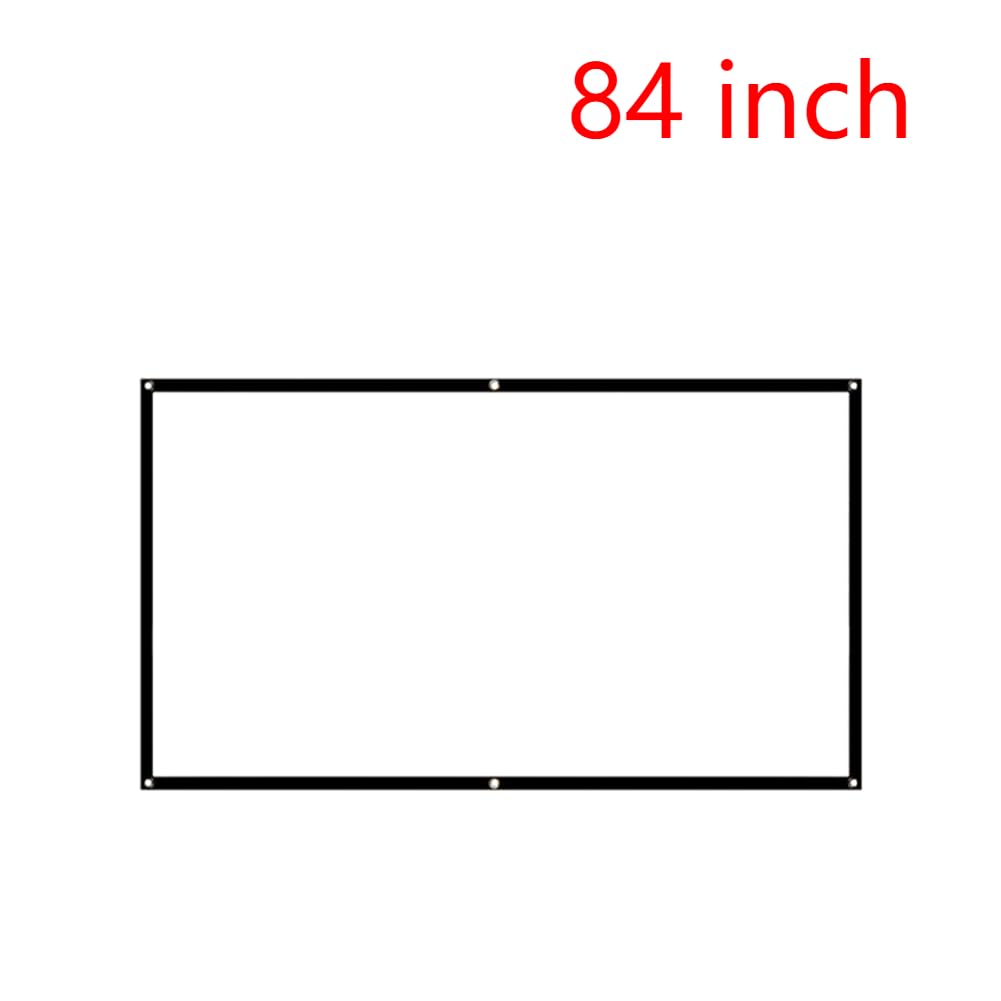 Ekran Ekrany projekcyjne Prosta kurtyna projektora 16:9 Przenośny ekran HD Kino domowe Kurtyna projekcyjna filmu(84 inch)