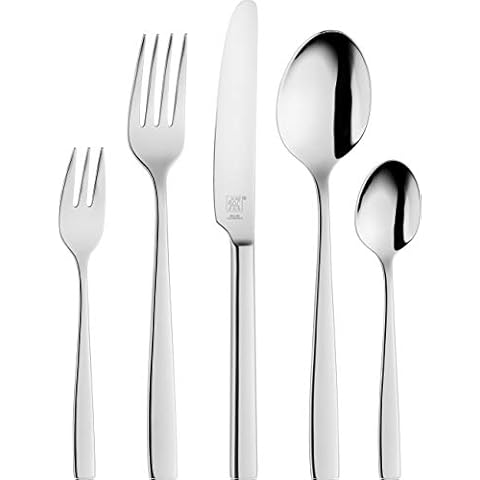 ZWILLING Roseland Besteck-Set, 60-teilig, Für 12 Personen, 18/10 Edelstahl/Hochwertiger Klingenstahl, Poliert, Silber Cover